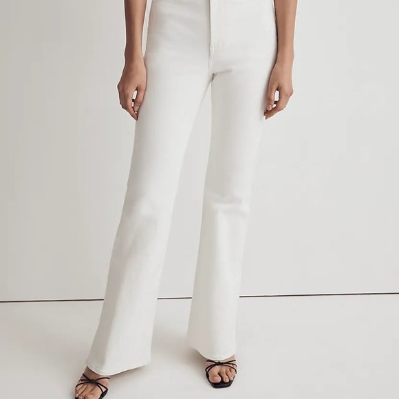 Madewell Perfect Vintage Flare High Rise Tile White Size 23 - Picture 2 of 11